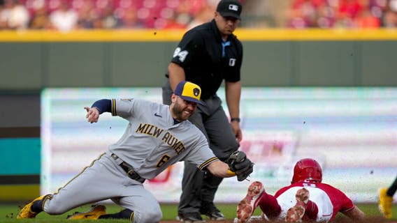 Brewers fall to Reds, Abbott allows 1 hit in 6 innings of MLB debut
