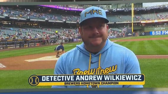 Brewers honor Milwaukee Detective Wilkiewicz, shot in Third Ward