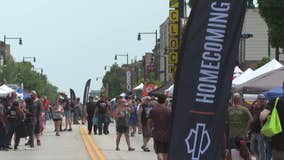 Harley-Davidson West Allis block party, riders hit the street on foot