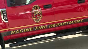 Racine garage fire; smoke ventilated from attached house