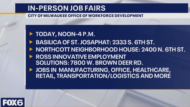 City of Milwaukee job fairs July 20