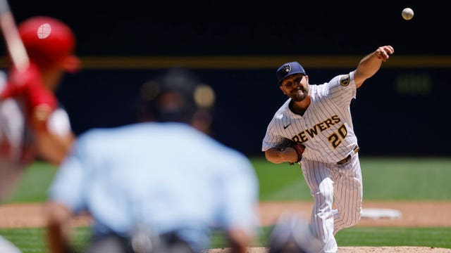 Brewers LHP Wade Miley injured; discomfort in throwing elbow