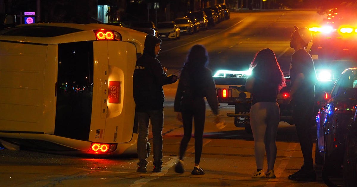 UWM shuttle rollover crash; driver suffered medical issue | FOX6 Milwaukee