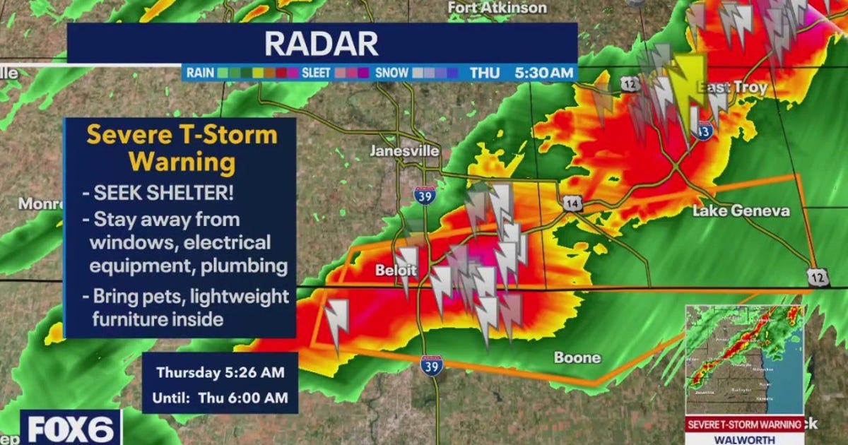 Severe thunderstorm warning expires for Walworth County | FOX6 Milwaukee