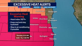 More southeast Wisconsin heat Thursday; cooler near Lake Michigan