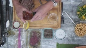 Farmer’s market vegetable, beef & brown rice salad: recipe