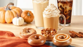 Krispy Kreme releases new pumpkin spice doughnuts, coffee drinks before autumn kicks off