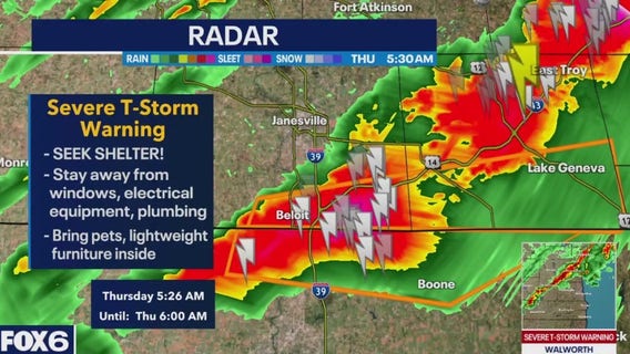 Severe thunderstorm warning expires for Walworth County