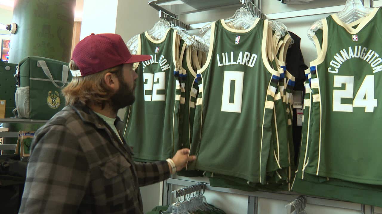 Damian Lillard's Milwaukee Bucks jersey is already for sale in the team  store! 💰🦌 Via. @marcjspears