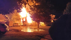 Delavan garage fire, no injuries