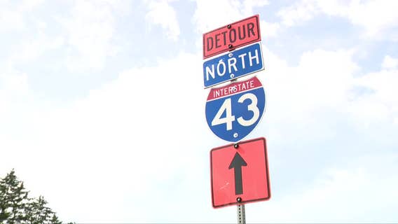 I-43 Milwaukee extended overnight closures start Friday, Oct. 18