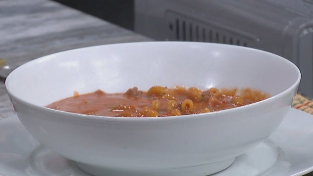 Creamy ground beef soup: recipe