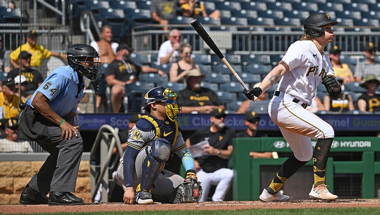 Andrew McCutchen of the Pittsburgh Pirates hits an RBI single in the  News Photo - Getty Images