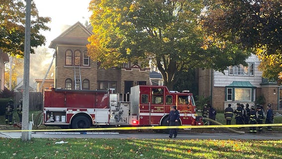 Milwaukee house fire at Sherman and Burleigh