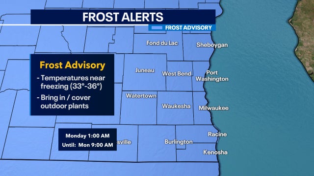SE Wisconsin frost advisory Monday; when, what to prepare