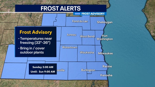 SE Wisconsin frost advisory Sunday morning; what to prepare for
