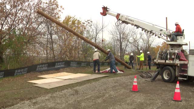 Milwaukee pole setting ceremony at MATC training center