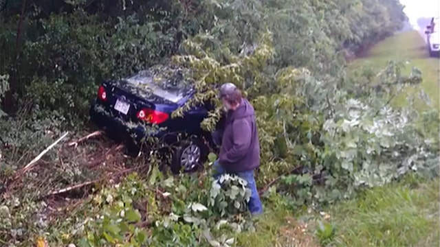 Kenosha County OWI crash arrest, K-9 search: video