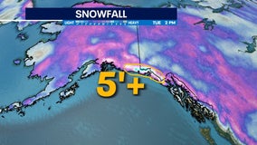 Massive snow for Alaska into next week, over 5 feet possible