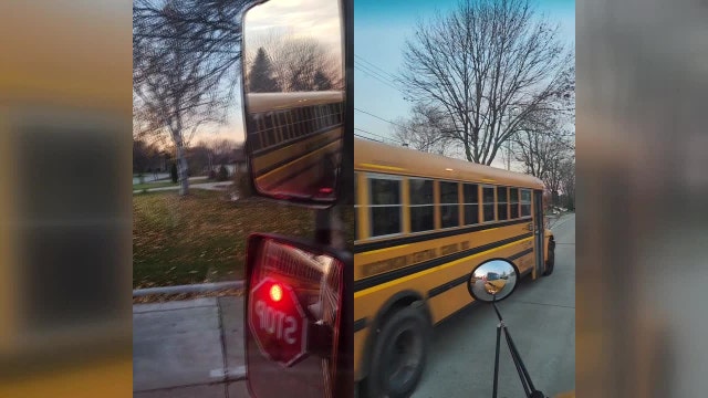 Greenfield school bus passed with stop sign out, driver concerned