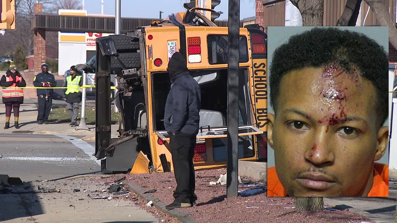 Milwaukee Police Chase, Crash Involving School Bus; Man Charged | FOX6 ...