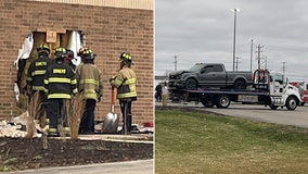 Truck crashes into Kenosha Aldi, leaves hole in wall