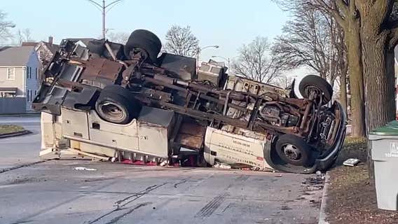 Milwaukee collision, 40th and Silver Spring; truck, minivan involved