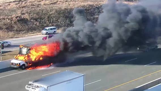 Kenosha I-94 truck fire, WisDOT cameras capture response