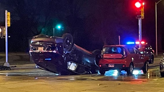 Milwaukee rollover crash; wreck happened at 20th and Howard