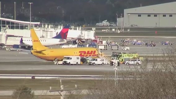 Milwaukee airport; cargo aircraft tire failed while landing