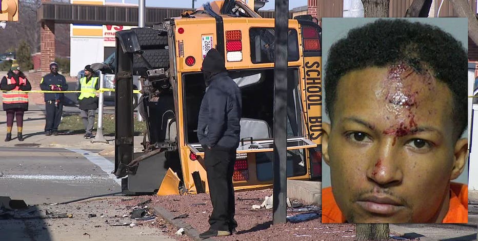 Milwaukee police chase, crash involving school bus; man sentenced