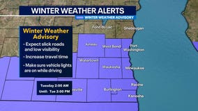 Southeast Wisconsin winter weather advisory; begins Tuesday morning