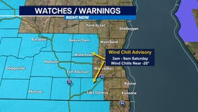 SE Wisconsin wind chill advisory Saturday morning