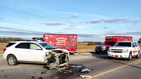 Racine County crash, 2 injured
