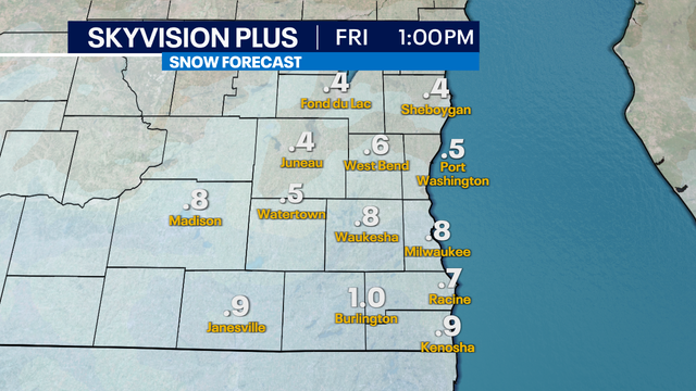 SE Wisconsin snow forecast Thursday, Jan. 18 into Friday