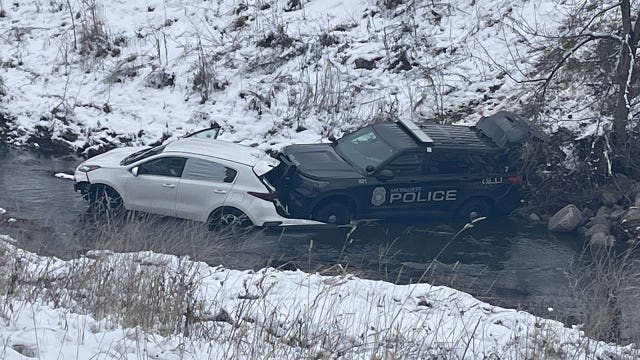 Milwaukee squad, SUV in creek after police chase; 2 in custody