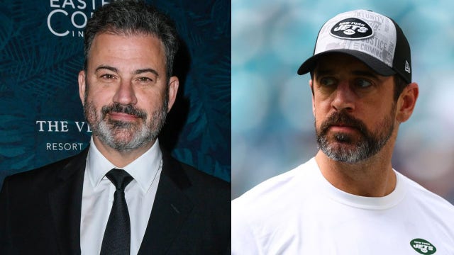 Aaron Rodgers takes Epstein-related dig at Jimmy Kimmel; late-night host fires back
