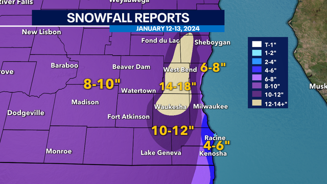 Wisconsin snowstorm on Jan. 12-13, 2024; recapping what happened
