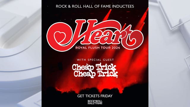 Heart, Cheap Trick at Fiserv Forum; concert set for Aug. 15, 2024