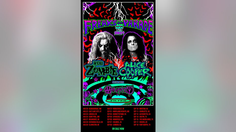 Rob Zombie, Alice Cooper coming to Milwaukee on Aug. 27, 2024 | FOX6 ...