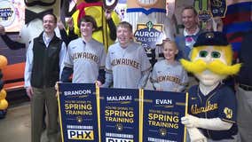 Brewers, Aurora surprise kids with trip to spring training