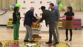 Connaughton Court: Milwaukee College Prep, Bucks star celebrate space