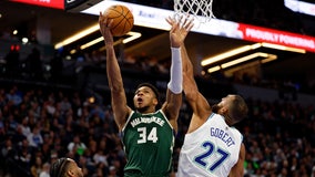 Bucks top Timberwolves 112-107 with 33 points from Antetokounmpo