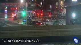 I-43 crash: Silver Spring ramp pileup due to icy conditions