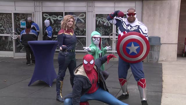 Milwaukee police, firefighters ice skate with community downtown