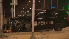Milwaukee police squad crash near Howell and Bradley