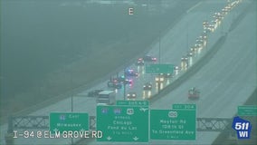 I-94 vehicle fire, traffic backed up for hours near Zoo interchange