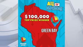 Wisconsin Lottery; winning ticket sold in Green Bay worth $100K