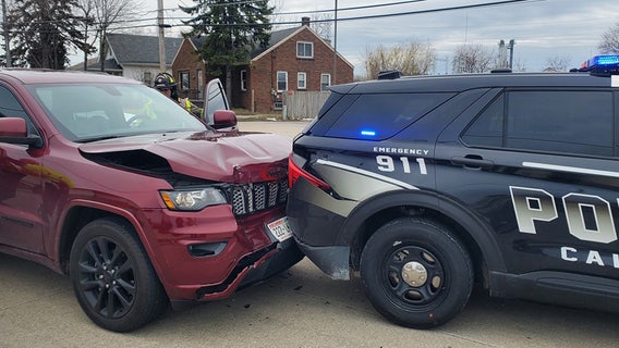4-vehicle hit-and-run; driver returns, hits Caledonia squad car