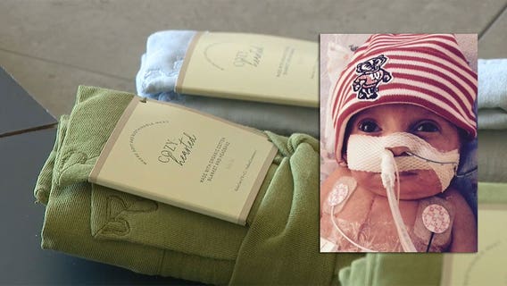 Babies with congenital heart disease; WI woman's blankets offer comfort